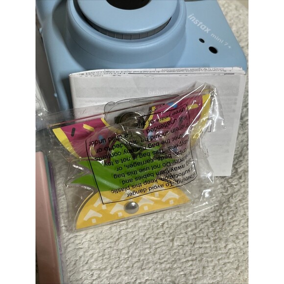 Fujifilm Instax Mini 7 Plus 7+ Instant Camera Light Blue Tested Working Bundle - Picture 5 of 10